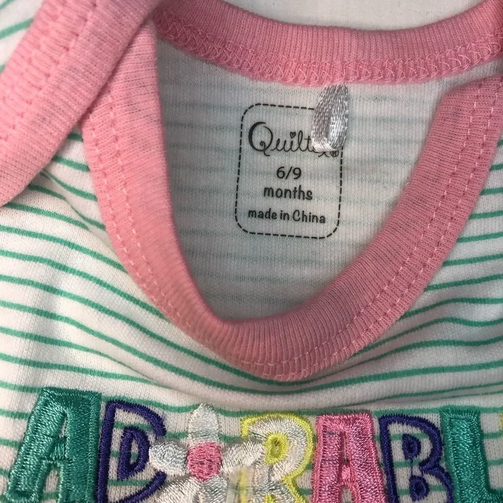 Quiltex Knit 5 Layette‎ Piece Set  Girl